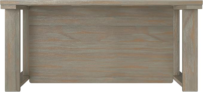 SIMPLIHOME Amherst Entryway Storage Bench - 36 inch Wide Solid Wood Hallway Bench in Distressed Grey, Transitional Bench for Entry or Mudroom with Lift-Up Lid, Storage Compartments and X-Back Detail