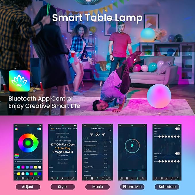 LOFTEK LED Dimmable Light Ball, Nursery Night Light with Remote, IP65 Waterproof Floating Pool Lights, 16 RGB Colors & 4 Modes, Portable & USB Charging,12-inch Corded Electric