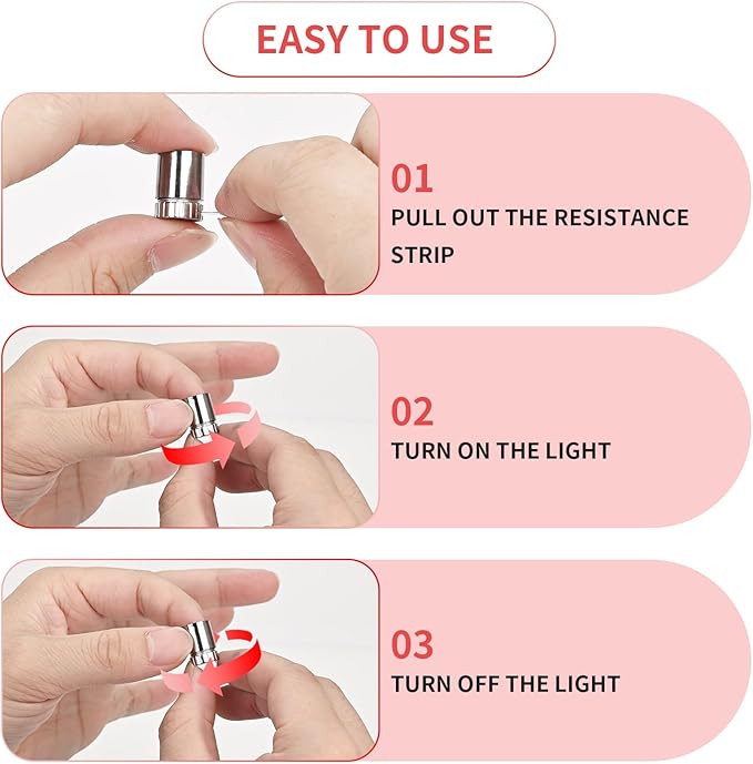 12 Pack Mini LED Lights, Red Light Small LED Lights Battery Powered for Crafts, Tiny Miniature Spotlights, Wireless Dollhouse Light for Displays, Party,Wedding,Halloween Decorations