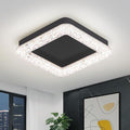 10 Inch LED Hallway Light Fixtures, 4500K Black Modern Flush Mount Ceiling Light, Square Acrylic Close to Ceiling Lighting Fixtures for Hallway Bedroom Entryway Kitchen Ceilings Lamp (Square)