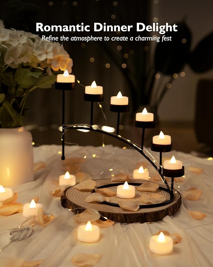 BEICHI Flameless Candles, 50Pack Battery Operated Candle, LED Tea Lights Candles Battery Operated, Flickering Fake Votives for Wedding Halloween Christmas Diwali- Warm White