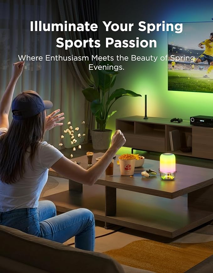 Govee Table Lamp 2 Pro x Sound by JBL, Smart Cordless Table Lamp with Speaker, Music-Light Sync, 16 Music Modes & 100+ Scene Modes, Work with Matter, DIY Customized Rechargeable Desk Lamp for Bedroom