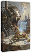 Framed Steampunk Fantasy Wall Art for Living Room And Dining Room Vintage Industrial Decor 12x18inch(30x45cm)