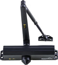 Boomerang Medium/Heavy Duty Automatic Commercial Door Closer - D4016 Surface Mounted, Grade 1- ADA & UL 3 Hour Fire Rated, Adjustable Size 1-6 for Entry & Aluminum Storefronts, Matte Black (US19)