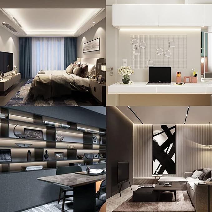 COB LED Strip Lights 65.6ft, LED Lights Daylight White 6000K Strip Lights with Remote& App, Dimmable Super Bright 24V White LED Tape Lights,Cabinet Office Lighting.
