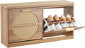 VEVOR Shoe Storage Bench, Rattan Entryway Bench with Coat Rack & Padded Cushion, Shoe Cabinet Holds up to 440 lbs, 38.9x 9.4x19.7 Inche for Hallway, Living Room, Bedroom