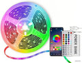 RUISHINE Battery Operated LED Strip Lights Rechargeable Light, Color Changing Music Sync App Remote Control RGB USB Lights for Bedroom, TV, Party & Room Decoration Kitchen