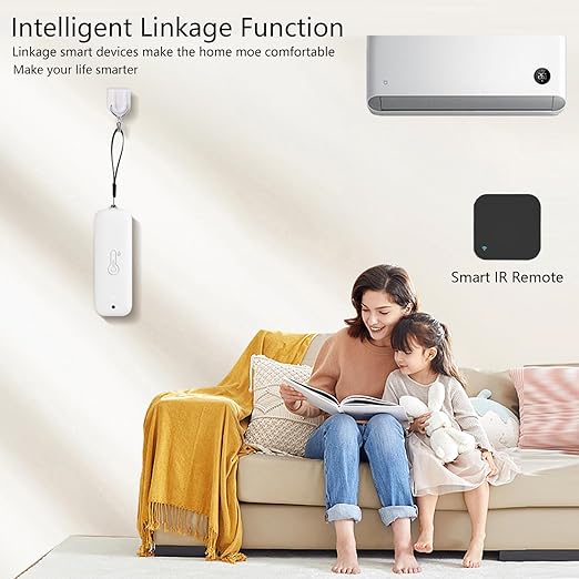 WiFi Hygrometer Thermometer Sensor: Wireless Smart Temperature Humidity Monitor with App Notification Alert, Data Storage Export, Calibration Function, Compatible with Alexa (White-2PCS)