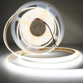 COB White LED Strip Lights 6000K 528LEDs/M 10mm DC24V Silicone Tube LED Light Outdoor Waterproof IP67 Linear LED Tape Lights 16.4ft for Garden, Backyard, Wheel Lights