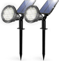 Solar Spot Lights Outdoor, 21 LEDs Solar Outdoor Lights Auto On/Off with 3 Modes, IP67 Waterproof Yard Spotlight Landscape Lighting Garden Wall Lights, 2-in-1 Solar Powered Lights, 2Pack