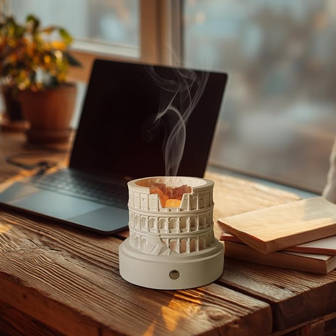 Colosseum Night Light & Essential Oil Diffuser – Roman Architecture Decorative Lamp with Warm LED Glow, Cordless Rechargeable Accent Light for Bedroom, Living Room, Meditation & Spiritual Décor