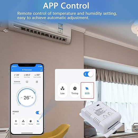 Zigbee 16A Tuya Smart WiFi Sensor | Temperature and Humidity Monitoring and Control, Energy Consumption Monitoring | Dry Contact | Compatible with Alexa Google(Need Tuya Zigbee Hub)