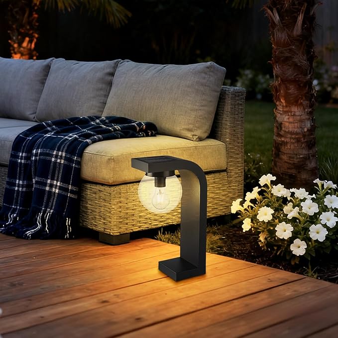 Solar Post Lights Outdoor, Waterproof Pole Light Dusk to Dawn, Remote Control 3 Lighting Modes LED Solar Lamp Exterior Pillar Lantern Acrylic Globe Shade for Porch Garage Garden Pathway