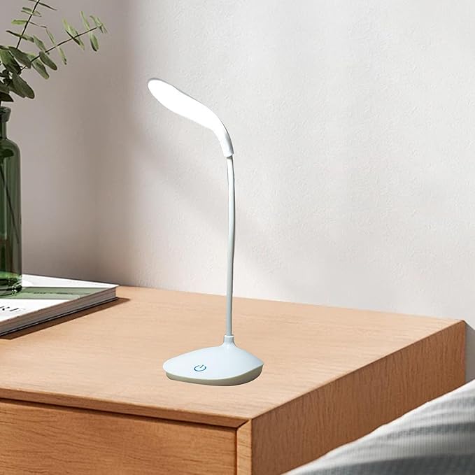 FTVOGUE LED Desk Lamp, Eye Caring Table Lamp with 3 Brightness Levels 3000K 6000K USB Powered Cordless Design for Home Office Study Reading Bedroom