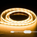 USB 5V COB LED Strip Lights 9.84ft/3M, Warm White 2700K Dimmable USB Powered Density COB Tape Flexible Cuttable LED Strip for TV Backlight, 3D Printer, RV, Sewing Machine, Bedroom, Mirror