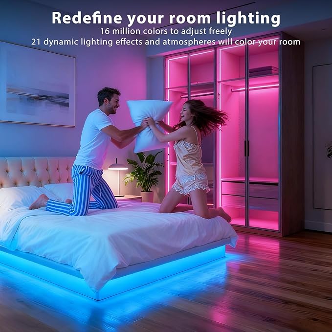 DAYBETTER Led Strip Lights 400 ft (4 Rolls of 100 ft) Smart Led Light Strips with Remote and App Control, RGB Music Sync Color Changing Led Lights for Bedroom, Kitchen, Party, Home Decor
