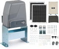 CO-Z Solar Powered Sliding Gate Opener, 250W Electric Gate Opener for 3300lb 40ft Gates with Solar Panel Kit Remote Controls IR Sensors, Automatic Gate Opening System for Driveway Garage Farm Gates