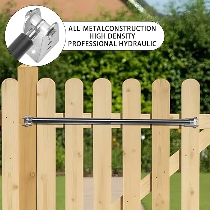 TB200commercial Door Closer, Hydraulic Gate Closer Outdoor for 50 to 125 Pounds in Weight,30 to 52 Inches in Width Gates on Farms, Ranches, Gardens, Sports Complexes，Fences and Home Yards（(Black)
