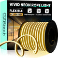 GZBtech Flexible LED Neon Rope Lights 132FT,AC 110-120V Waterproof Strip Light, 2800K Cuttable Connectable Neon Lighting for Indoor Outdoor Home Decor/Commercial Use-Warm White 40M, ETL Listed