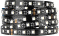 BTF-LIGHTING 5050 RGBW RGB+Cool White(6000K-7000K) 4 Colors in 1 LED Tape Light DC24V 5m 16.4ft 60LED/m Multi-Colored IP30 Black 12mm PCB for Bedroom Kitchen Home Decoration(No Adapter or Controller)