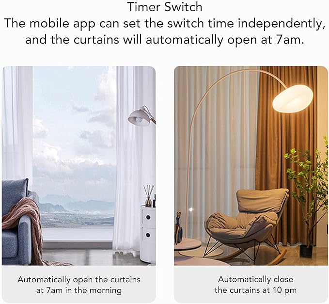 Tangxi Automatic Curtain Opener, Solar Powered Electric Curtain Opener Robot, Voice Control & APP Timed & Remote Control Smart Assistant for Roman U T Rails