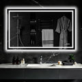 60"x 36" LED Bathroom Mirror with Lights, Backlit & Front Lit, Dimmable, Anti-Fog, 3 Colors Led Mirror, Lighted Bathroom Vanity Mirror for Wall, Tempered Glass, Memory Function,Shatter-Proof