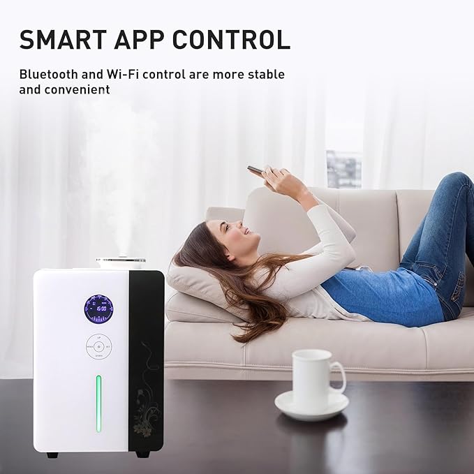 Essential Oil Diffuser HVAC Scent Machine, Waterless Diffusers Long Lasting Aroma 800ML Smart WiFi & APP & Touch Screen Control