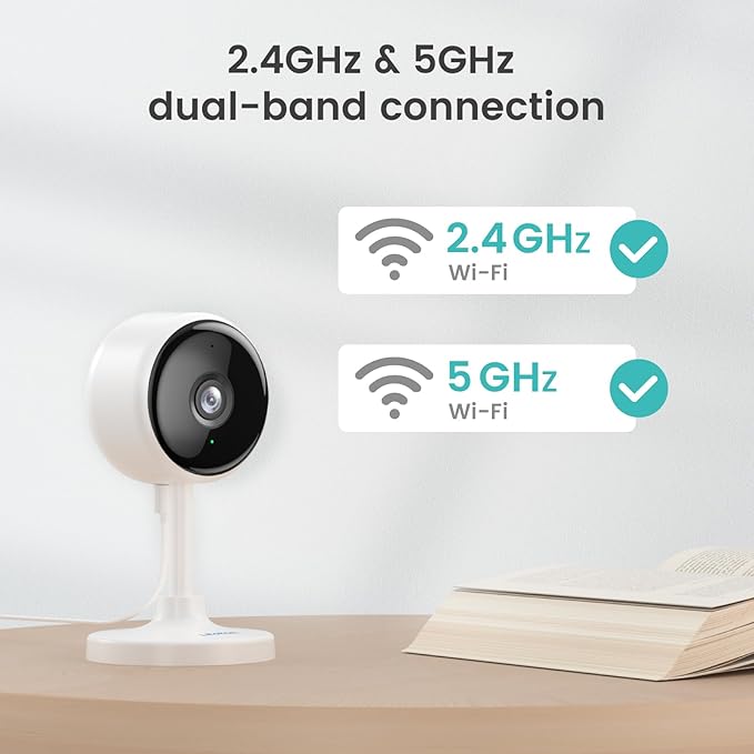 litokam Indoor Cameras for Home Security with Night Vision, Pet Camera with Phone App, WiFi Home Security Camara, Baby Monitor Work with Alexa, Motion Detection, 2 Pack, 4MP