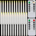 Tuanse 24 Pack Flameless Taper Candles with Remote & Timer, 11" Flickering 3D LED Battery Operated Window Candlesticks, Dimmable for Wedding Table Centerpieces Home Valentine’s Decor(Ivory)