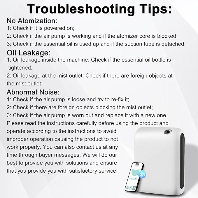 Waterless Diffuser for Home, Scent Air Machine for Home with Bluetooth-Connected 200ML, Whole House Air Freshener,App Control Hotel Collection Diffuser for Large Room, Office, Yoga Room, Livingroom