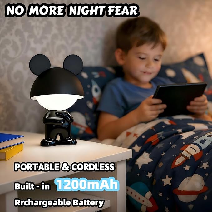 Night Lights for Kids,Rechargeable Table Light,Touch Bedside Lamps,Cordless Dimmable Warm White Light,Baby Nursery,Breastfeeding,Sleep Aid,Cute Easter Gifts for Newborns Toddlers Boys Girls