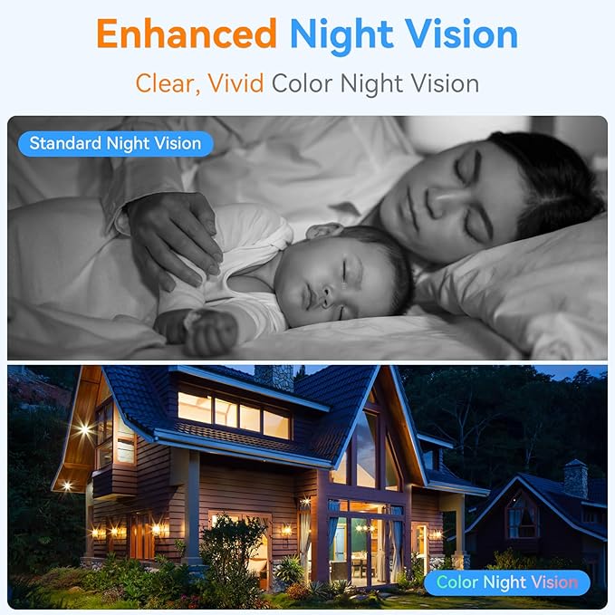 Magnetic Security Camera Wireless - 2Pack AI Motion Detection, 2K HD Video, Battery Powered, Ease of Setup, 2-Way Audio,IR Color Night Vision, Waterproof, Outdoor & Indoor Surveillance