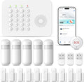 20 PCS Alarm System for Home Security,Wireless Home Security Systems with DIY Expandable Door Sensor,Motion Detector,4G GSM/Tuya App Alerts,Compatible with Alexa for Villa,Apartment,Warehouse