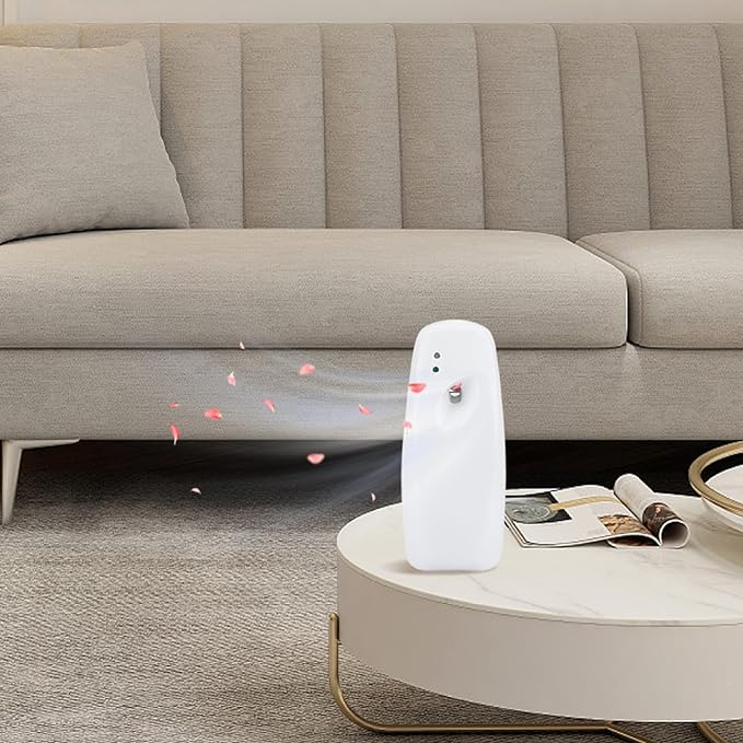 300ml Automatic Air Freshener 24H 8/15/30Min Timer Mist Spray Dispenser Wall Mounted for Bathroom 30 sq.m (No Battery)