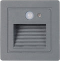 LED Recessed Step Wall Sconce,3W Indoor Outdoor Stairs Light IP65 Waterproof Human Body Induction Wall Lamp Corridor Night Light 85Mm85Mm,B,Induction