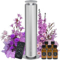 Waterless Essential Oil Diffuser, Long Lasting Aromatherapy Scent Diffuser for Home with Light Mode, 1500 Sq. Ft Coverage Quiet Oil Diffusers for Bedroom Safe for Kids&Pets, Silver