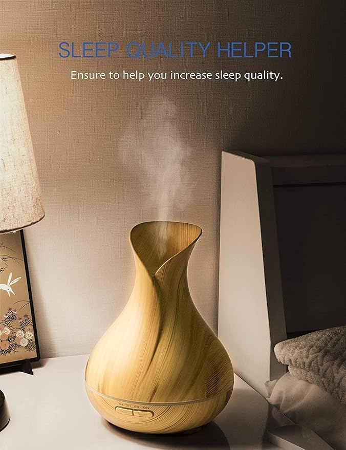 Aroma Diffuser, 550 ml Essential Oil Diffuser, Humidifier for Aromatherapy, Adjustable Mist Output, 7 Colour Levels (550 ml Remote Control), 846469, 27 x 15 cm