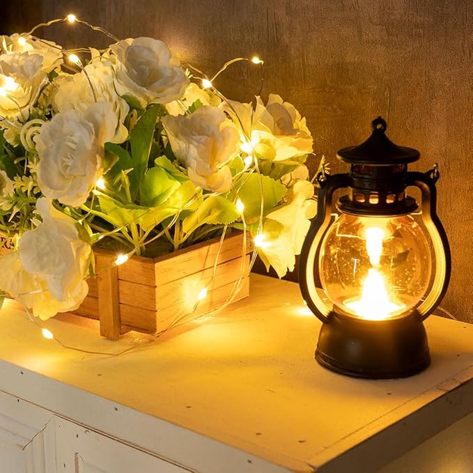 Plug in Fairy Lights 66FT 200 LED Waterproof Silver Wire LED Twinkle String Lights with Remote for Living Room Bedroom Patio Porch Garden Christmas Tree Wedding