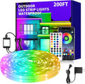200ft Outdoor LED Strip Lights Waterproof,IP68 Outside Led Light Strips Waterproof with APP/Remote Control,Music Sync RGB Exterior Led Rope Lights for Bedroom roof Garden Staircase Parties