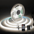 COB LED Strip, 16.4ft LED Strip Light, 24V White LED Strips, Dimmable LED Lights with Remote for Bedroom, Kitchen, TV, Mirror, Cabinet, DIY Decoration