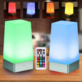 WRalwaysLX Motion Sensor Table lamp (2 Remote Silver Square)