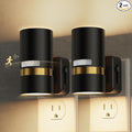 L LOHAS LED Motion Sensor Night Light Plug in, Night Lights Plug into Wall with Adjustable Brightness, 3000K Warm White, 1W Energy-Saving Nightlight for Bathroom Bedroom Kitchen Hallway, 2 Pack