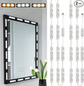 2 Pack Led Vanity Mirror Lights,3 Color Hollywood Style Vanity Make Up Lights,10ft Dimmable Color and Brightness Lighting Fixture Strip for Makeup Vanity Table & Bathroom Mirror (Mirror Not Included)