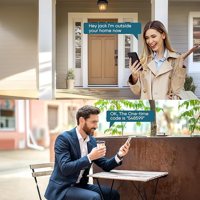 Smart Door Lock with Handle Set: SMONET Front Door Lock Set Keyless Entry, Fingerprint Keypad Bluetooth Alexa Deadbolt Lockset Suitables for Rental Management and Smart Home Residents