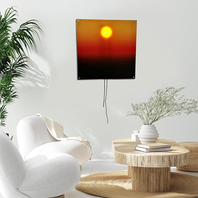 Mindfulness Wall Lamp Features Manual Sunrises Sunset Hanging Light for Serenes Home Atmospheres Sun Motion Living Room Lamp