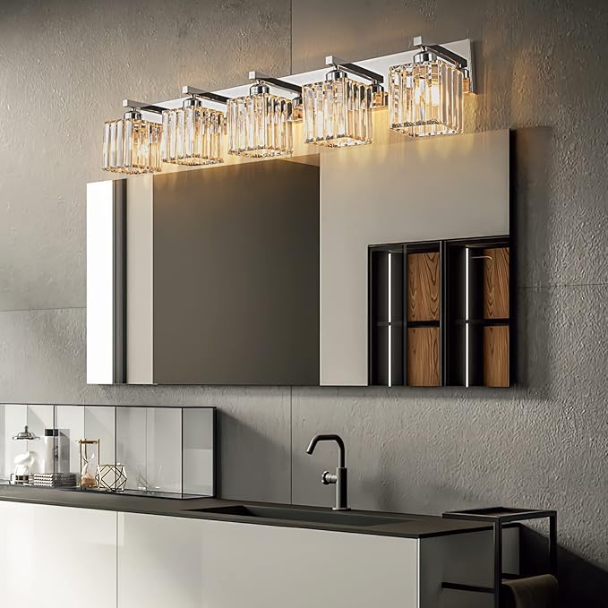 BubbleGlassBallWallSconcesBathroomLightFixturedFinish,3-LightRibbedGlobesLamps,WallMountedVanityLightFixtureforBedsideStairwayHallwayPorch