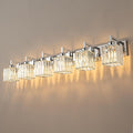 19.5" KnurledBrassWallSconcesSetof2,BronzeBathroomVanityLightFixtureswithWaterRipplesGlassTube,ModernLampforBedroom,LivingRoom,Hallway,Staise,Mirror,Kitchen