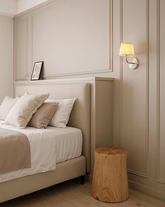 PUSU LED Cordless Nickel H9.6 inch Small Wall Sconces Set of 2, Rechargeable 5200mAh Battery Operated Wall Lamp with Remote, Lighting for Living Room, Bedroom, Hallway, Bathroom, Stairs, Kitchen