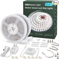 MY BEAUTY LIGHT Motion Activated LED Strip Lights, 65.6ft LED Light Strip with Day or Night 2 Lighting Modes,3 Timing Off Modes,Bright White 24v Plug-in LED Rope Lights for Under Cabinet,Kitchen,Room