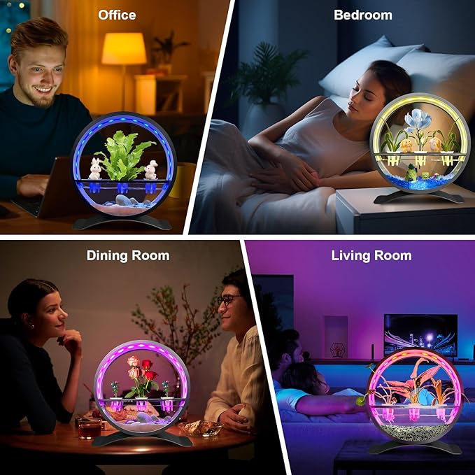 Mothers Day Decorations Lights Gifts for Mom Women RGB Color Changing Smart Led Table Ambient Plant Growth Lights APP/USB/Remote Control for Home Valentines Mother's Day Decor(Plant Not Included)